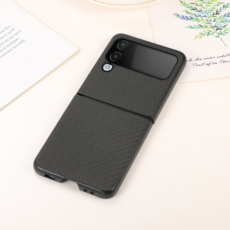 For Samsung Galaxy Z Flip4 Carbon Fiber Texture Shockproof Protective Phone Case