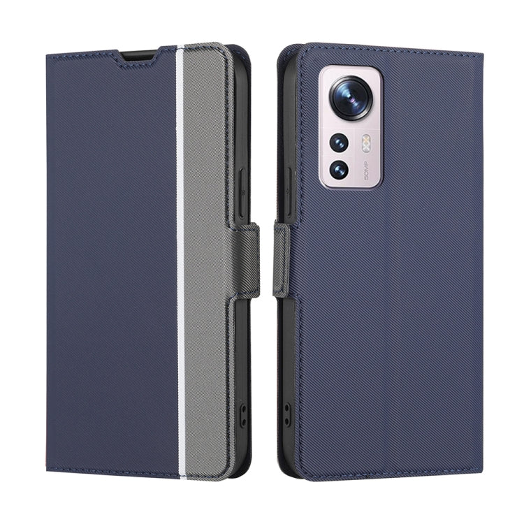 For Xiaomi 12 Pro Twill Texture Side Button Leather Phone Case