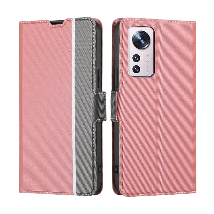 For Xiaomi 12 Pro Twill Texture Side Button Leather Phone Case