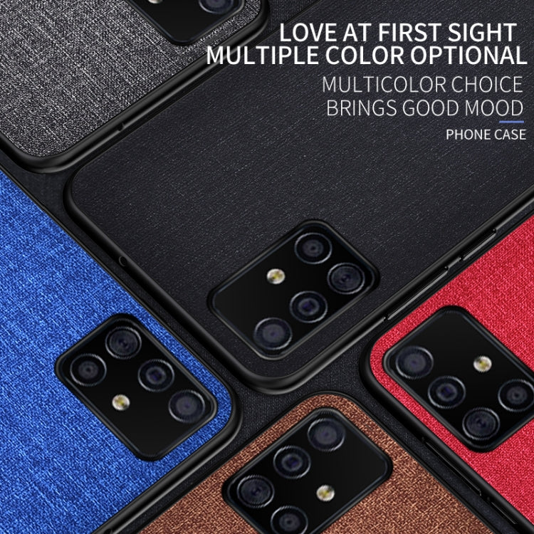 For Galaxy A71 Shockproof Cloth Texture PC + TPU Protective Case