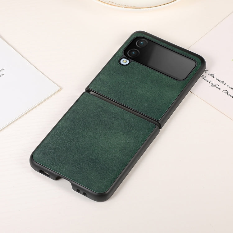 For Samsung Galaxy Z Flip4 Two-color Litchi Texture Phone Case