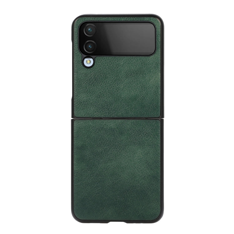 For Samsung Galaxy Z Flip4 Two-color Litchi Texture Phone Case
