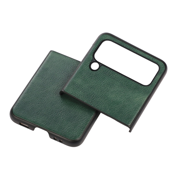 For Samsung Galaxy Z Flip4 Two-color Litchi Texture Phone Case