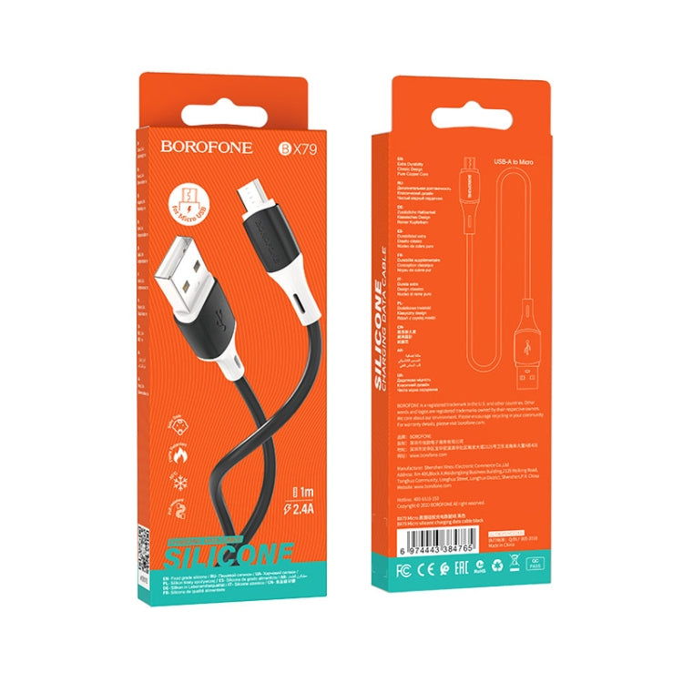 Borofone BX79 Micro USB Silicone Sync Data Charging Cable, Length: 1m