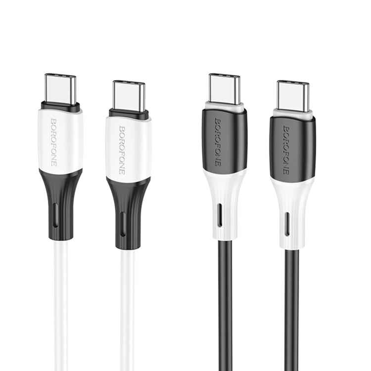 Borofone BX79 Type-C / USB-C to Type-C / USB-C 60W Silicone Sync Data Charging Cable, Length: 1m
