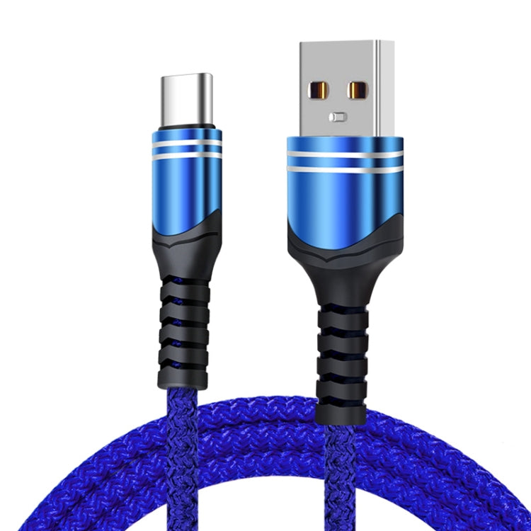 USB-C / Type-C 6A Woven Style USB Charging Cable, Cable Length: 1m