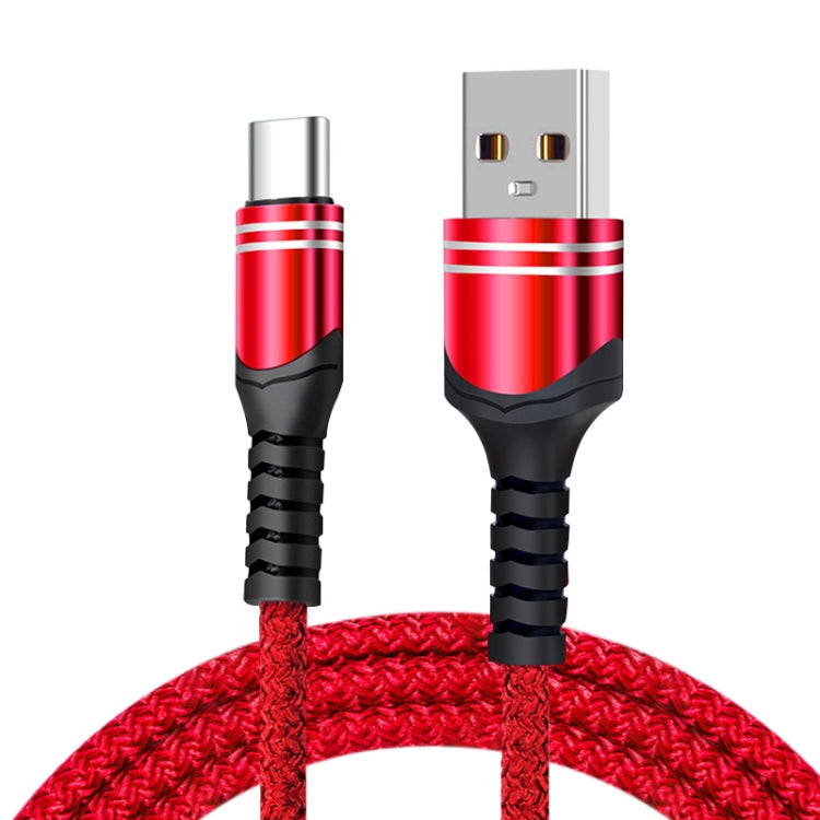USB-C / Type-C 6A Woven Style USB Charging Cable, Cable Length: 1m