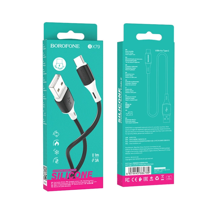 Borofone BX79 Type-C / USB-C Silicone Sync Data Charging Cable, Length: 1m