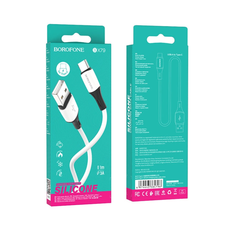 Borofone BX79 Type-C / USB-C Silicone Sync Data Charging Cable, Length: 1m