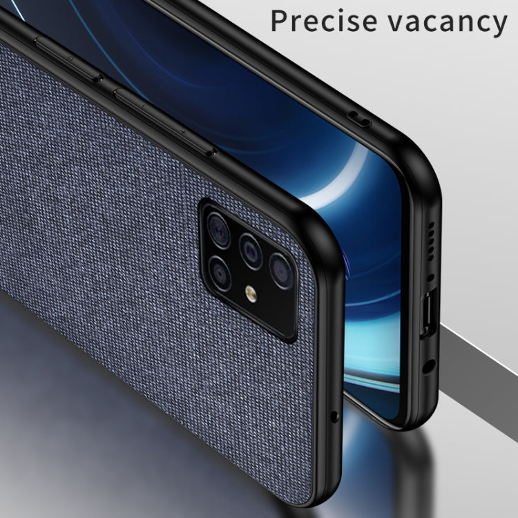 For Galaxy A71 Shockproof Cloth Texture PC + TPU Protective Case