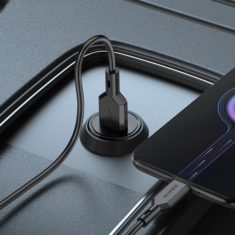 Borofone BZ18 Single USB Port QC3.0 Car Charger with Micro USB Charging Cable