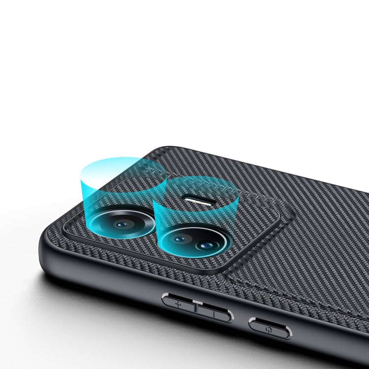 For vivo T1 5G DUX DUCIS Fino Series PU + TPU Phone Case(Black)