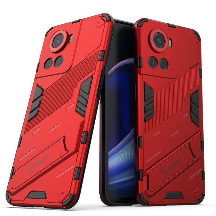 For OnePlus ACE 5G Punk Armor 2 in 1 Shockproof Phone Case with Invisible Holder