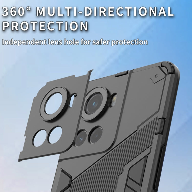 For OnePlus ACE 5G Punk Armor 2 in 1 Shockproof Phone Case with Invisible Holder