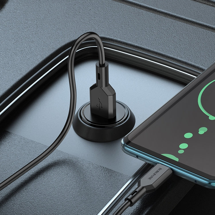Borofone BZ18 Single USB Port QC3.0 Car Charger with Type-C / USB-C Charging Cable