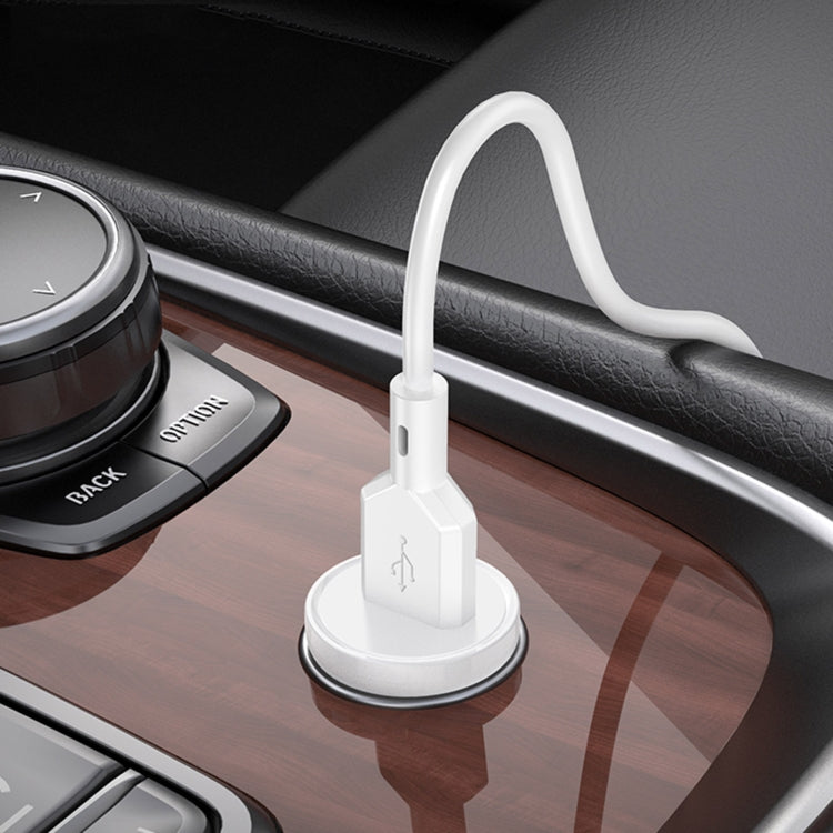 Borofone BZ18 Single USB Port QC3.0 Car Charger with Type-C / USB-C Charging Cable