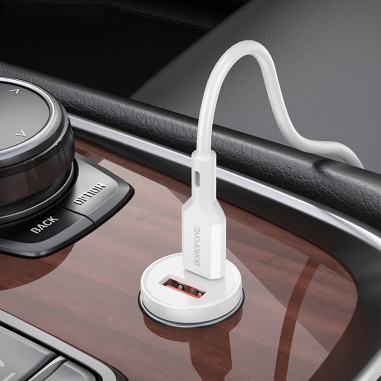 Borofone BZ18A PD20W+QC3.0 Car Charger with Type-C / USB-C to 8 Pin Charging Cable