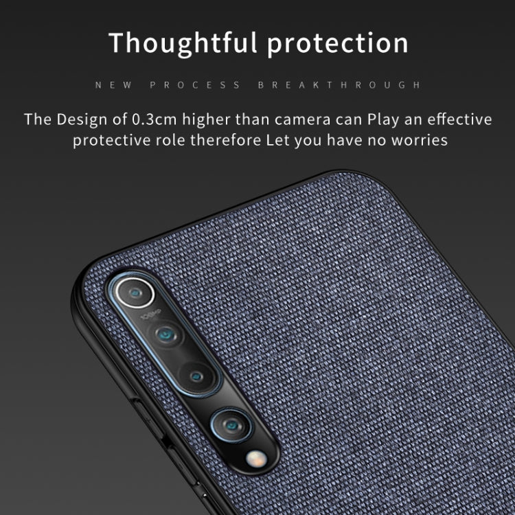 For Xiaomi Mi 10 Shockproof Splicing PU + Cloth Texture PC + TPU Protective Case