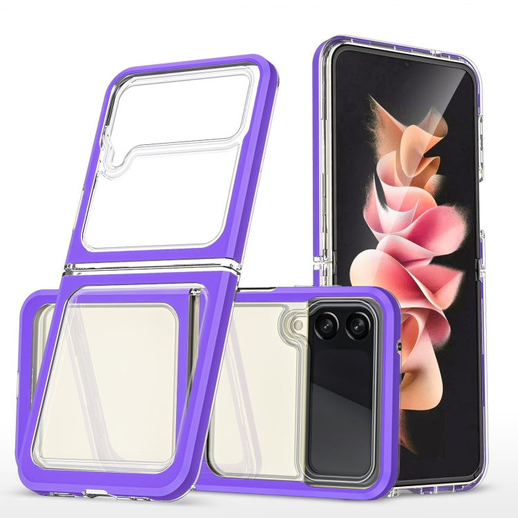 For Samsung Galaxy Z Flip4 Clear Acrylic+PC+TPU Shockproof Phone Case