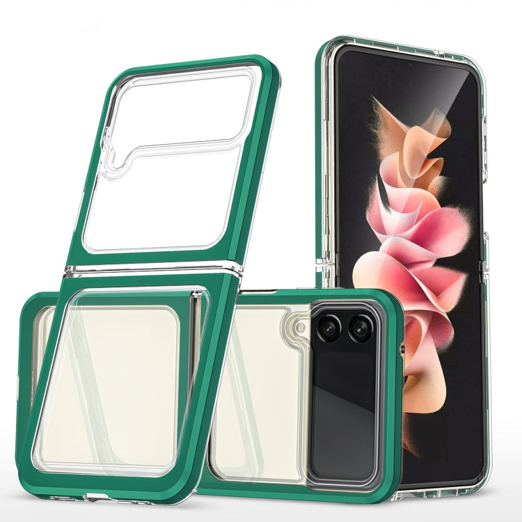 For Samsung Galaxy Z Flip4 Clear Acrylic+PC+TPU Shockproof Phone Case