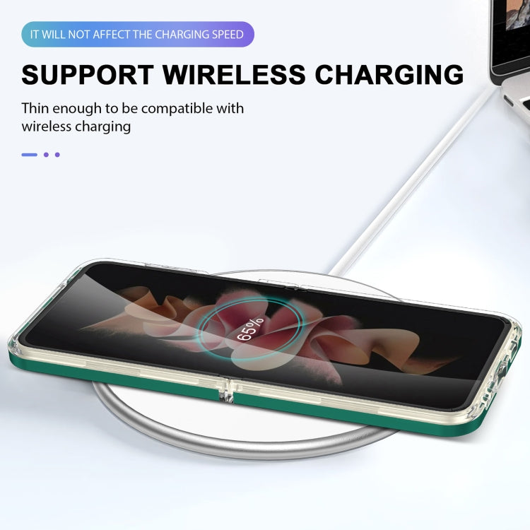 For Samsung Galaxy Z Flip4 Clear Acrylic+PC+TPU Shockproof Phone Case