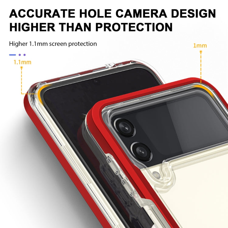 For Samsung Galaxy Z Flip4 Clear Acrylic+PC+TPU Shockproof Phone Case