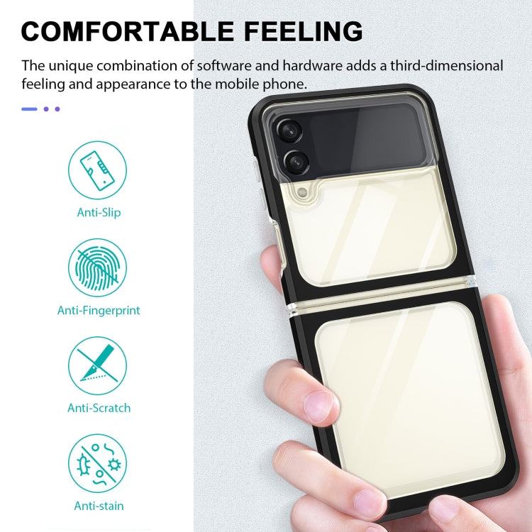 For Samsung Galaxy Z Flip4 Clear Acrylic+PC+TPU Shockproof Phone Case