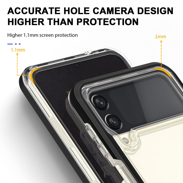 For Samsung Galaxy Z Flip4 Clear Acrylic+PC+TPU Shockproof Phone Case