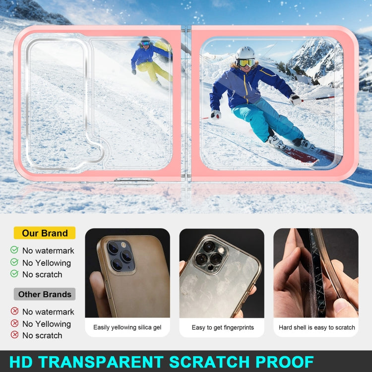 For Samsung Galaxy Z Flip4 Clear Acrylic+PC+TPU Shockproof Phone Case