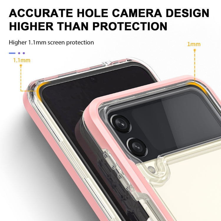 For Samsung Galaxy Z Flip4 Clear Acrylic+PC+TPU Shockproof Phone Case