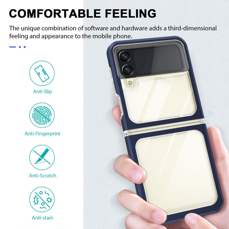 For Samsung Galaxy Z Flip4 Clear Acrylic+PC+TPU Shockproof Phone Case