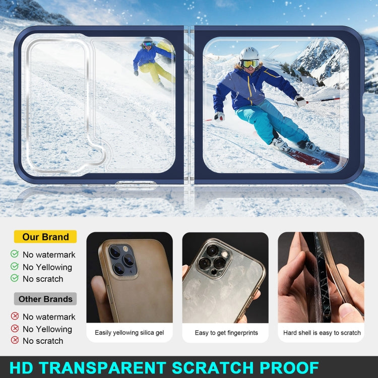 For Samsung Galaxy Z Flip4 Clear Acrylic+PC+TPU Shockproof Phone Case