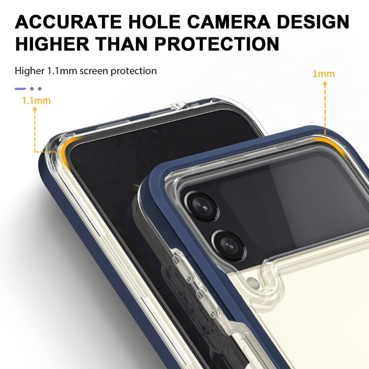 For Samsung Galaxy Z Flip4 Clear Acrylic+PC+TPU Shockproof Phone Case