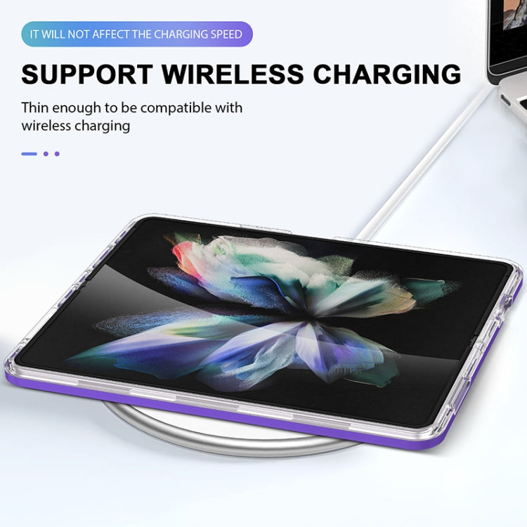 For Samsung Galaxy Z Fold4 Clear Acrylic+PC+TPU Shockproof Phone Case