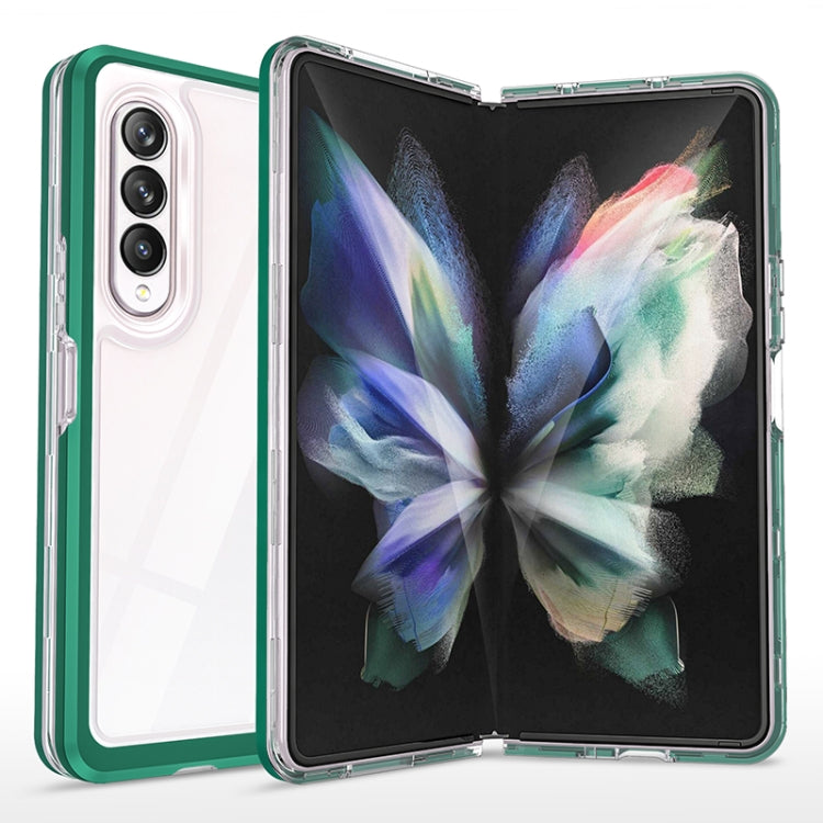 For Samsung Galaxy Z Fold4 Clear Acrylic+PC+TPU Shockproof Phone Case