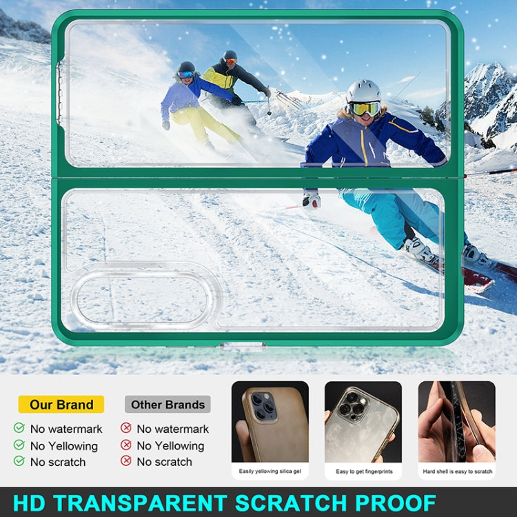 For Samsung Galaxy Z Fold4 Clear Acrylic+PC+TPU Shockproof Phone Case