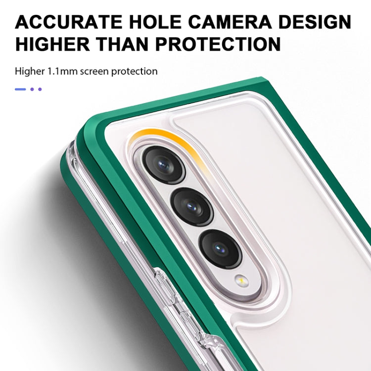 For Samsung Galaxy Z Fold4 Clear Acrylic+PC+TPU Shockproof Phone Case