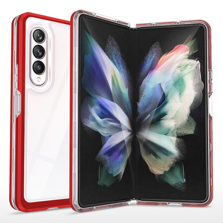 For Samsung Galaxy Z Fold4 Clear Acrylic+PC+TPU Shockproof Phone Case