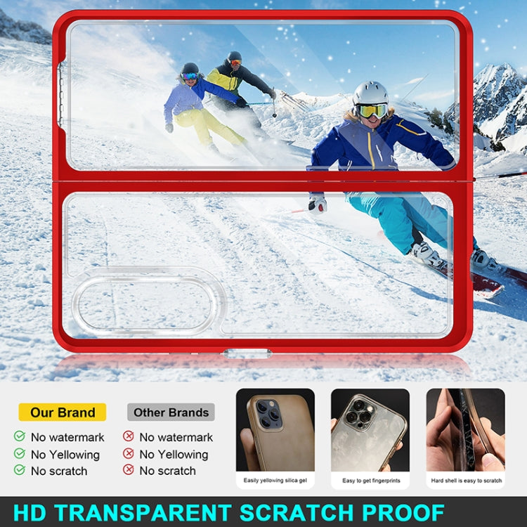 For Samsung Galaxy Z Fold4 Clear Acrylic+PC+TPU Shockproof Phone Case