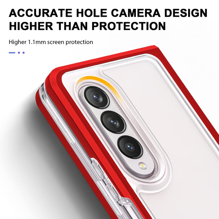 For Samsung Galaxy Z Fold4 Clear Acrylic+PC+TPU Shockproof Phone Case