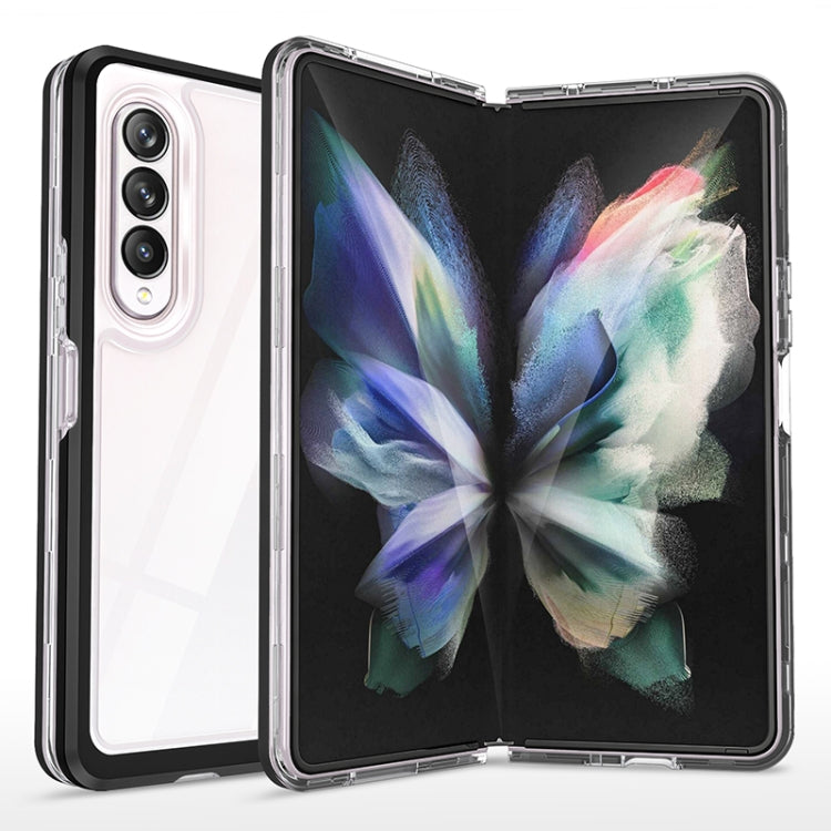 For Samsung Galaxy Z Fold4 Clear Acrylic+PC+TPU Shockproof Phone Case