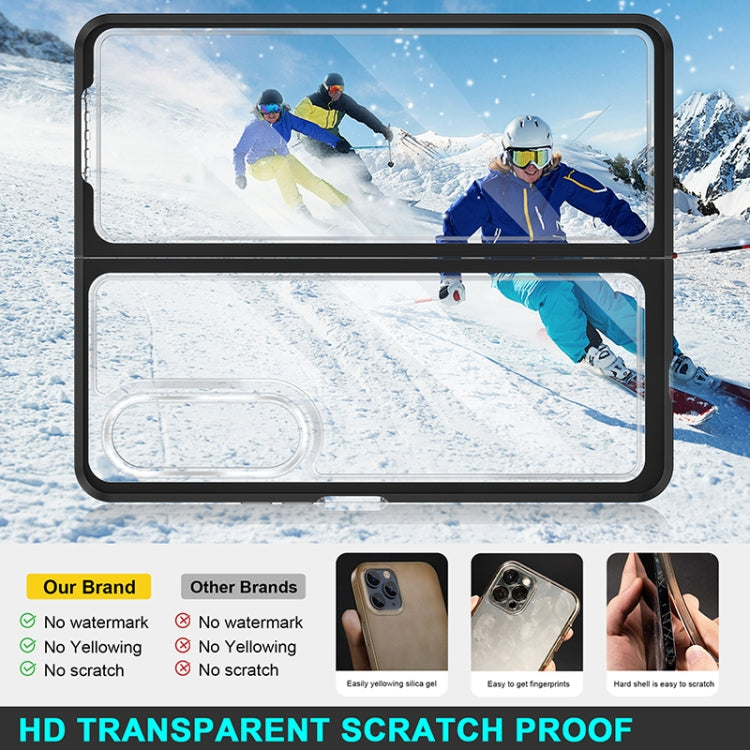 For Samsung Galaxy Z Fold4 Clear Acrylic+PC+TPU Shockproof Phone Case