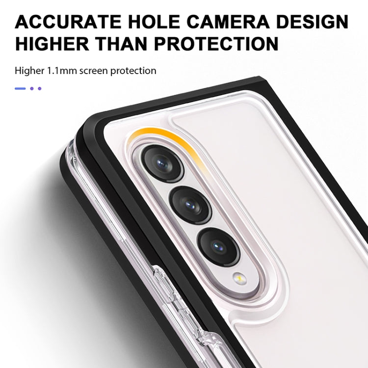 For Samsung Galaxy Z Fold4 Clear Acrylic+PC+TPU Shockproof Phone Case