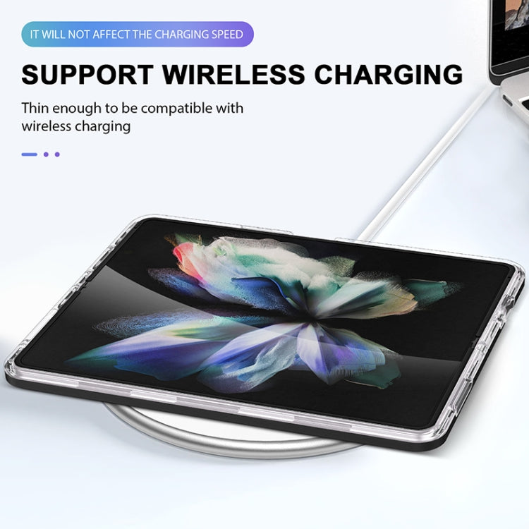 For Samsung Galaxy Z Fold4 Clear Acrylic+PC+TPU Shockproof Phone Case