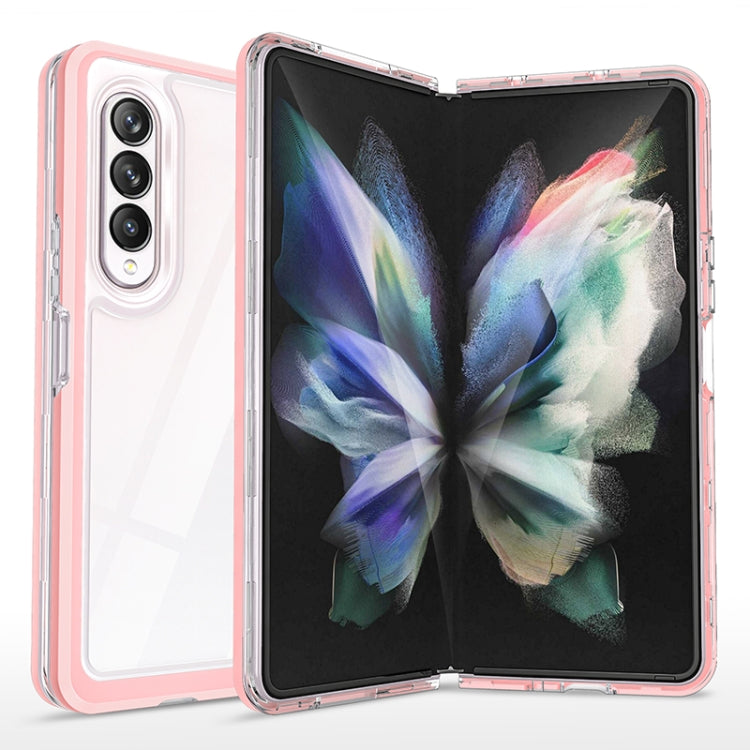 For Samsung Galaxy Z Fold4 Clear Acrylic+PC+TPU Shockproof Phone Case