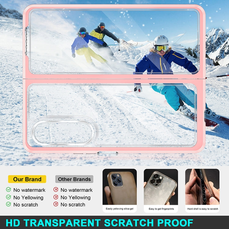 For Samsung Galaxy Z Fold4 Clear Acrylic+PC+TPU Shockproof Phone Case