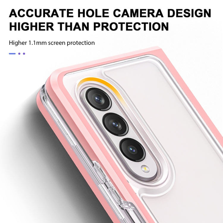 For Samsung Galaxy Z Fold4 Clear Acrylic+PC+TPU Shockproof Phone Case