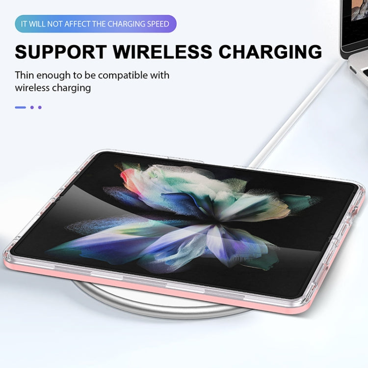 For Samsung Galaxy Z Fold4 Clear Acrylic+PC+TPU Shockproof Phone Case