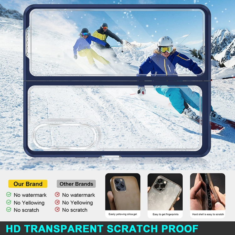 For Samsung Galaxy Z Fold4 Clear Acrylic+PC+TPU Shockproof Phone Case