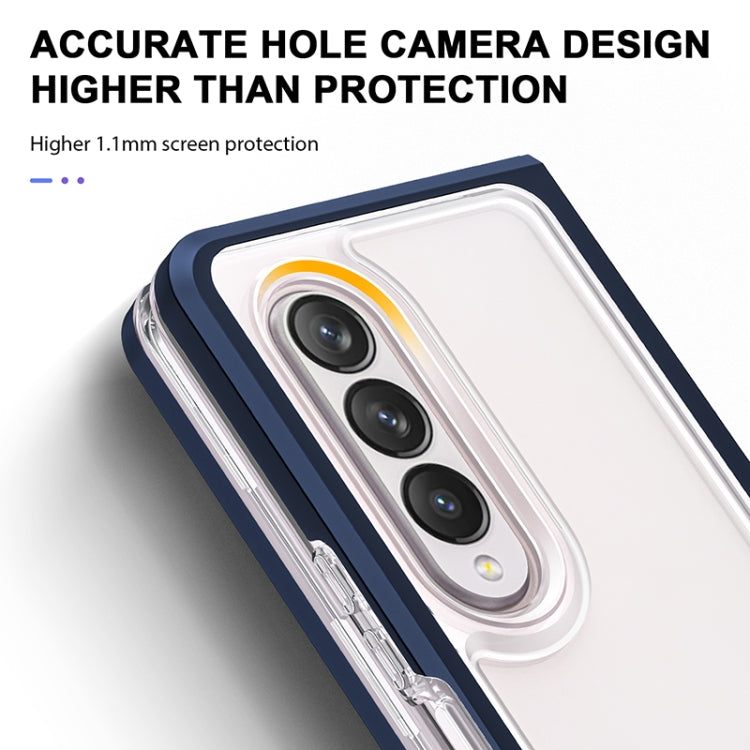For Samsung Galaxy Z Fold4 Clear Acrylic+PC+TPU Shockproof Phone Case